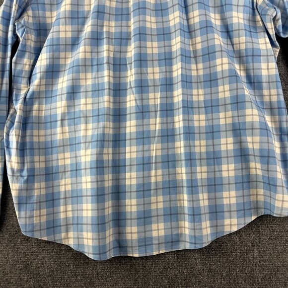Vineyard Vines Shirt Mens XL Slim Fit Murray Button Down Blue White Plaid Pocket - Picture 5 of 5